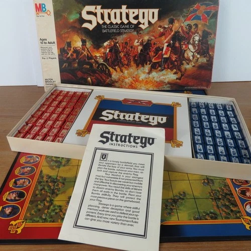 Vintage 1986 Stratego Board Game by Milton Bradley Complete Classic Battlefield