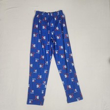 Philadelphia 76ers NBA Youth Pajama Pants Kids Blue All Over Logo Print Small