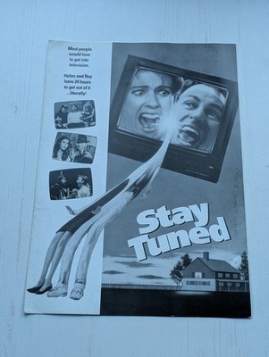Stay Tuned - 1992 Movie Press Kit Cast List and Advertisement Sheet