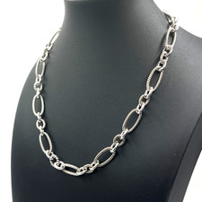 "Collar Judith Ripka 18"" eslabón de cadena texturizado ovalado langosta de colección 925 49 g"