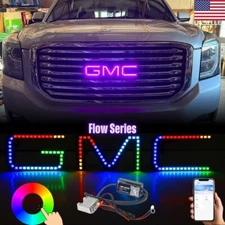 2007-2018 GMC letters for Sierra/ Flow RGBW LED Badge Emblem Illuminated Logo