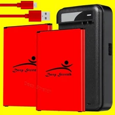 Deep Stretch 2x 4670mAh Battery AC Charger Cable for LG Stylo 3 Plus TP450 MP450