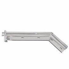 45 Angled Mud Flap Hanger 28 - 1 18 Bolt Pattern - Chrome