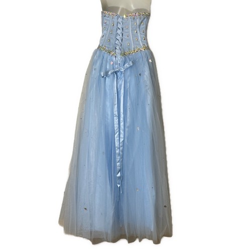 Long Dress Great For Quinceanera Prom Birthday Sweet 16 Size 4 & 6 Baby Blue New - 第 6/8 張圖片
