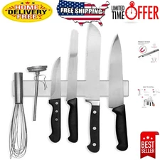 Secure Stainless Steel Knife Bar - 12-Inch Magnetic Tool Holder for Modern Homes