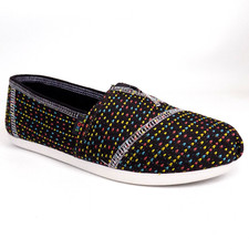 NEW TOMS Classic Black Custom Knit Women's Comfort Flats Shoes Size 5.5 M,