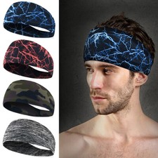 5 PCS Sports Camouflage Stretch Sweatbands Breathable Running Fitness Headband