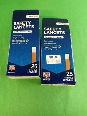 Safety Lancets 25 Sterile Lancets  28 Gauge