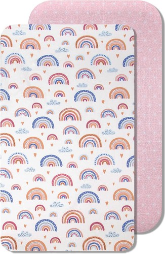 Lovely Hippo 2X Sábana bajera 80x160 cm 100% algodón - Set 2X - Cama de casa - Imagen 2 de 6