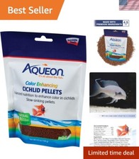 4.5 Ounce Mini Cichlid Food Pellets - Color Enhancing for Healthy Fish Growth