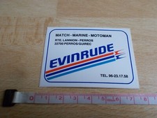 Autocollant Moteur de bateau EVINRUDE - MATCH MARINE MOTOMAN - PERROS GUIREC