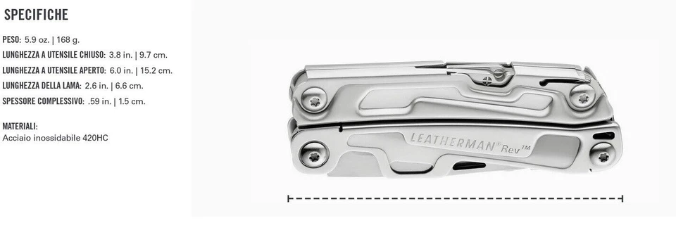 Leatherman REV LTG832130 Pinza Multifunzionale - colore Argento - Immagine 4 di 4