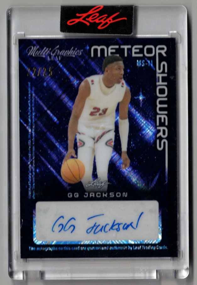 MAX CHRISTIE GG JACKSON 22/23 Leaf Dual Auto Autograph Signed Rookie RC # 22/25 - Image 2 of 2