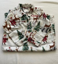 Pottery Barn Kids Girls Size 2T Holiday Santa Christmas Gown Mono  Claire  NWOT