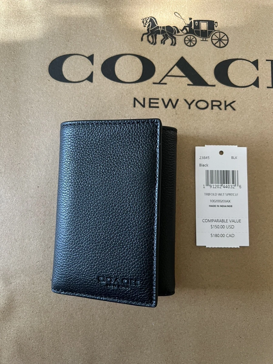 Coach men s shop trifold wallet
