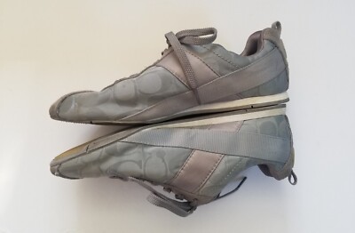 Coach Hadley Sneakers Good Condition Silver Signature