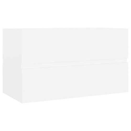 Homgoday Sink Cabinet White 80x38.5x45 Engineered Wood, Under Sink E4J7 - Picture 2 of 7