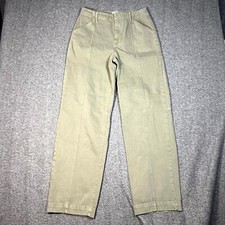 Frame Denim High-Rise Relaxed Washed Military Trouser Women's Green Size 27