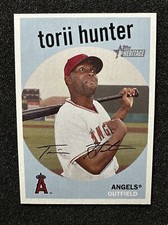 TORII HUNTER #81 2008 Topps Heritage Black Back Variation QTY Los Angeles Angels