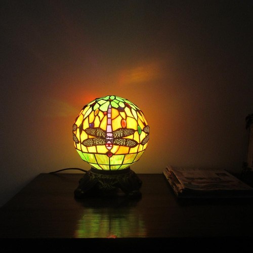 Demoiselle Tiffany-Stil 1 Licht Libelle Akzentlampe 8" Schirm - Bild 4 von 5