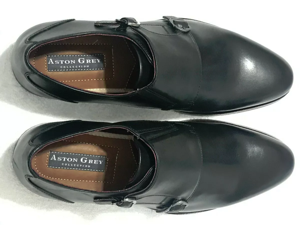 Aston Grey Collection Kedaeri Monk Strap Slip On Men s Shoes Size