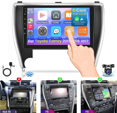 Radio Carplay Car Radio Stereo Carplay For 2015-2017 Toyota 4+64G Camera