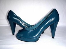 H&M Damenschuhe Freizeit/- Business/-Party Schuhe Pumps Lackiert Petrol Gr.38