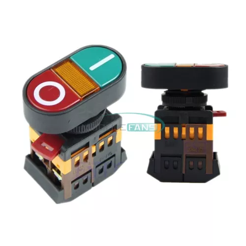 Red Green Power ON OFF Light Indicator Momentary Switch Start Stop Push Button