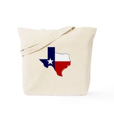 CafePress Texas Flag On Texas Outline Tote Bag (732922923)