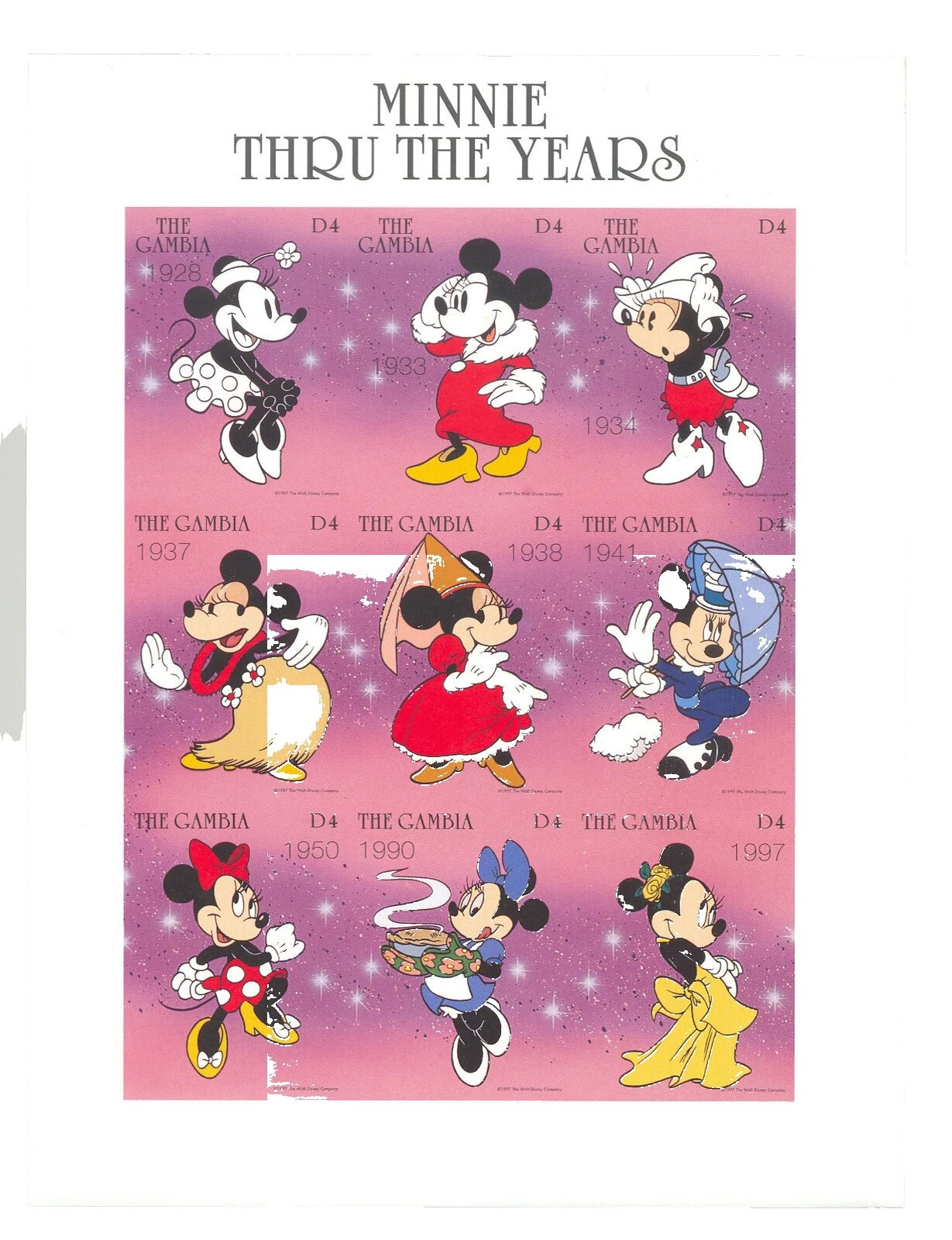 Disney Proof, Essay Gambia Stamps (1965-Now)