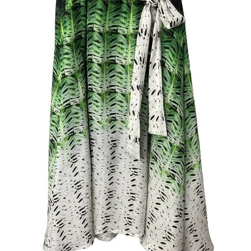 SFIZIO ladies dress sleeveless flowy green white black size 4 Made in USA - Picture 3 of 14