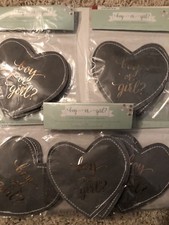 Lot Of 5 Packages-2 Pouches Ea. 10 Total GIRL Reveal Confetti Vellum Pouch Heart