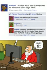 Heads Will Roll Humorous  Funny Scott Metzger Nobleworks Christmas Card