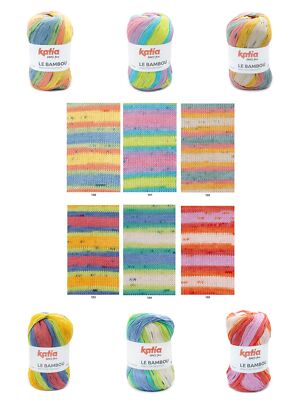 100g Katia Le Bambou zum Sommergarn Wolle zum Stricken Häkeln GP 89,50 /kg