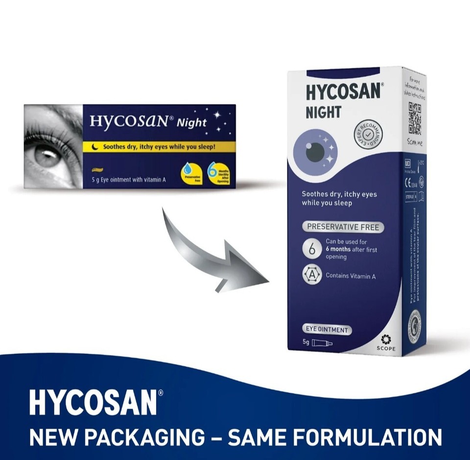 3x Hycosan Night Eye Ointment (was called VitaPOS A) by