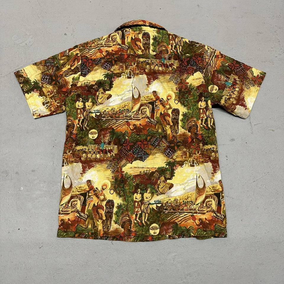 Duke Kahanamoku by Catalina Vintage 1960 Atomic Hawaiian Camp Shirt Men's Size M - Image 2 of 4