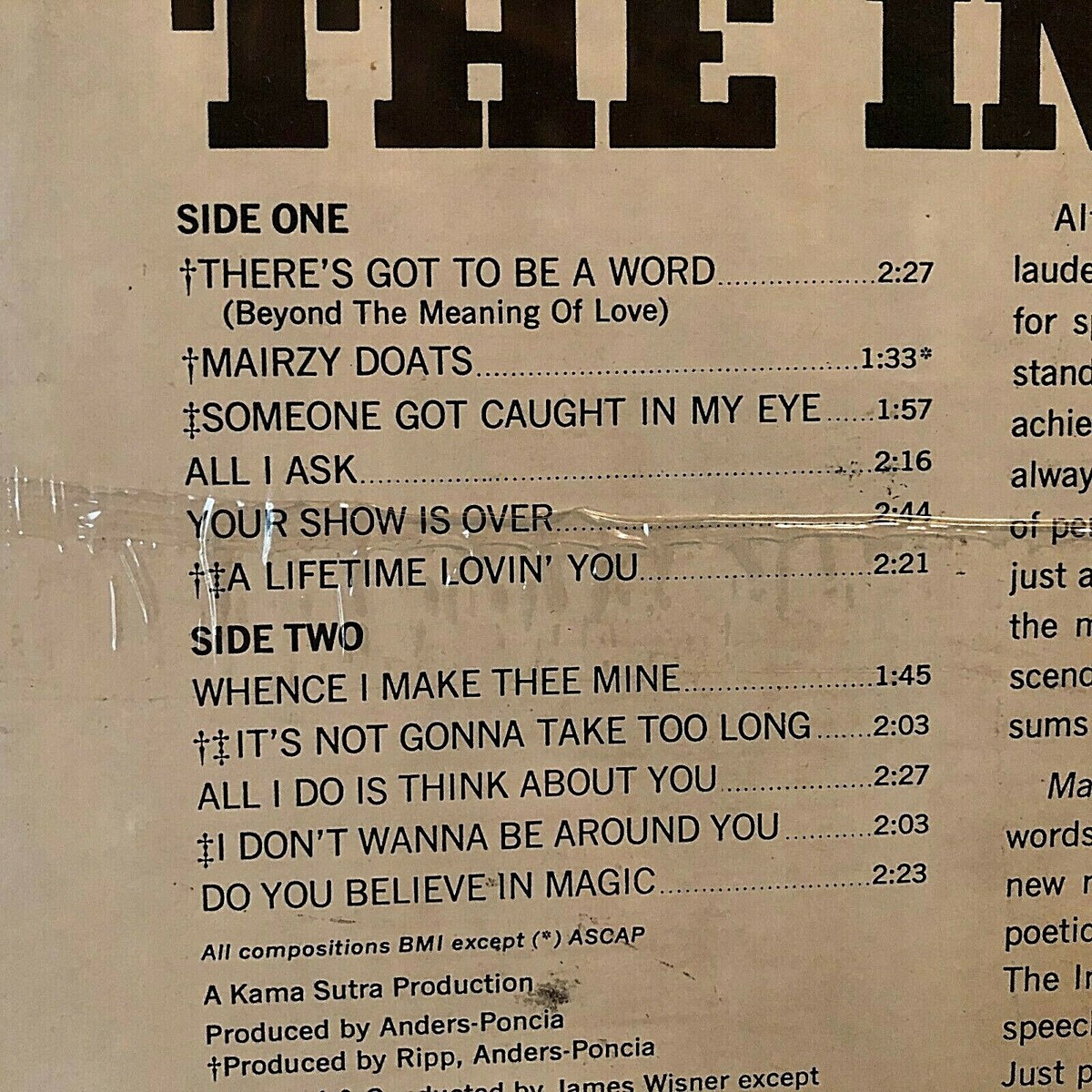 RARE to be SEALED ! The Innocents LP The Innocents , KLP