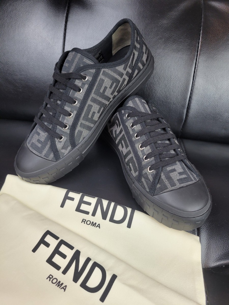 スニーカー FENDI 'Domino' sneakers Black Fendi Black Leather Domino Sneakers | italist