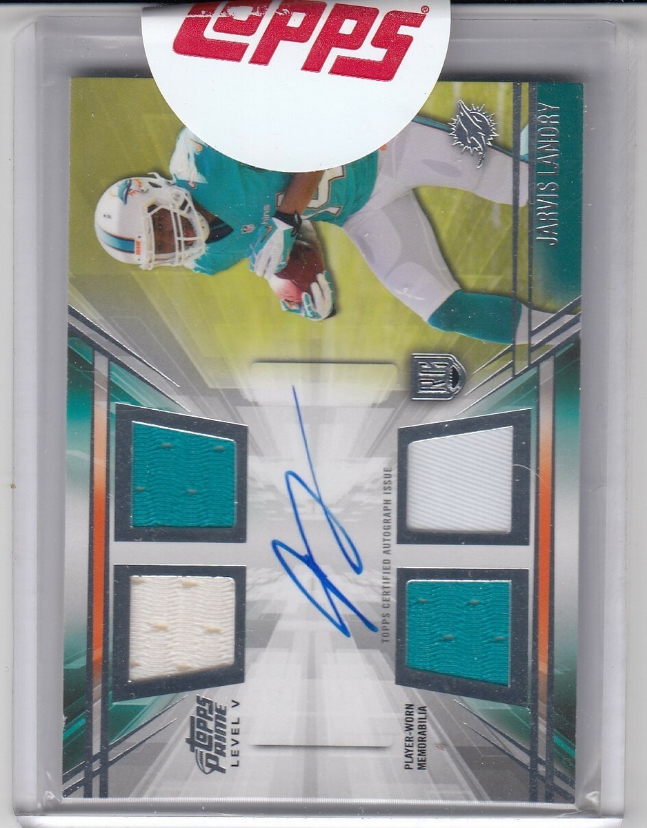 JARVIS LANDRY 2014 Topps Prime Autograph Relics Level 5 #PV-JL RC
