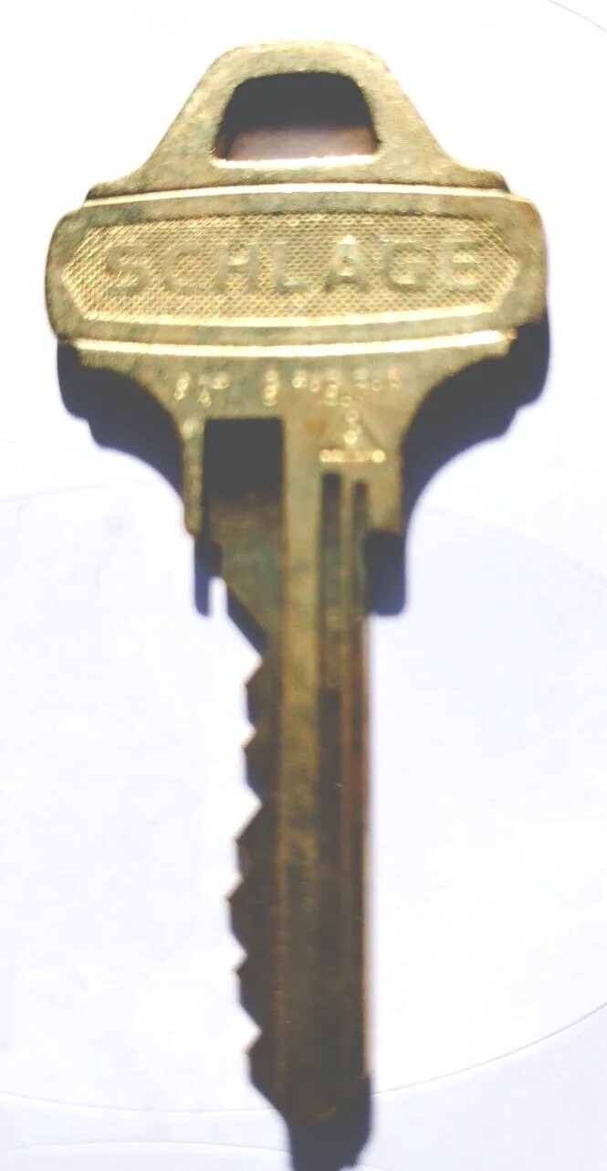 Vintage Schlage Replacement Lock Key 2-3/8 Inches Antique Style