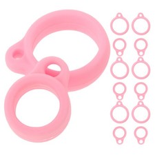 200pcs Silicone Lanyard Rings: 13mm/8mm Anti-Lost Holder Bands For Phones Pens