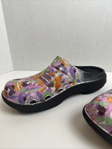 OOFOS Clog Shoes Women 10 Multicolor Camo Slip On Comfort Walking Casual - Picture 8 of 11