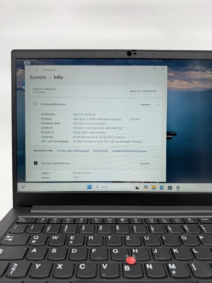 Lenovo ThinkPad E14 G2 · Ryzen 5 4500U · 8GB · 512GB, Foto 3 von 5