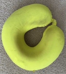 Used Neck Pillow Travel Neon Yellow