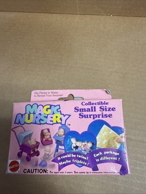 1991 MAGIC NURSERY Surprise Box w/ 2 Mini Figures & Accessories Toys by Mattel