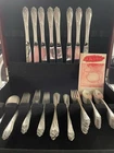 50 Piece International Silver Enchanted Rose Sterling Silver Flatware Set