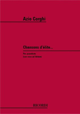 Azio Corghi | Chansons D'Elite... | Partitur | Ricordi | EAN 9790041350745