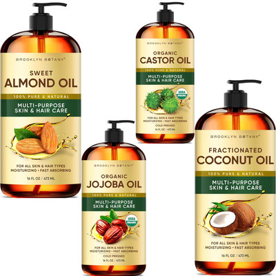 Fractionated Coconut Oil 16oz 100% Pure Carrier Oil for Skin & Hair - USA STOCK