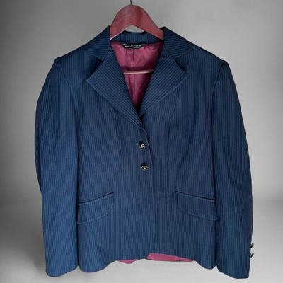 Vintage Livery Riding Apparel Blazer Equestrian Made in USA Sz 14 Foxwood MFG