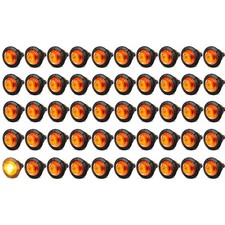 1050x 34 12v Marker Lights Led Bullet Amber Truck Trailer Rv Round Side Lamp